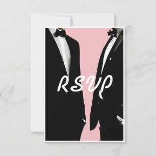 Elegant Modern Gay Manar Bröllop OSA Kort