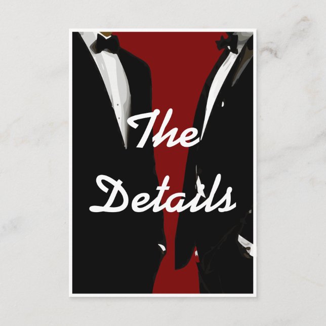 Elegant Modern Gay Manar Bröllop Tilläggskort (Framsida)