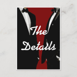 Elegant Modern Gay Manar Bröllop Tilläggskort