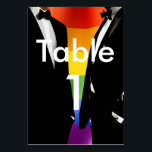 Elegant Modern Gay Men Wedding Rainbow Bordsnummer<br><div class="desc">The Gay Men Wedding Elegant Modern collection offers a complete suite of coordinating stationery and accessories designed for two grooms. Two grooms in classic black tuxedos against a vibrant rainbow Pride flag, with bold brush script typography that brings a retro-nostalgic edge to a modern celebration. Every piece is fully customizable...</div>