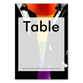 Elegant Modern Gay Men Wedding Rainbow Bordsnummer