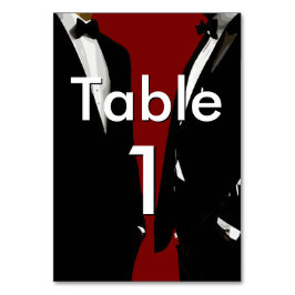 Elegant Modern Gay Men Wedding Rainbow Bordsnummer