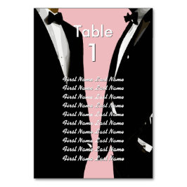 Elegant Modern Gay Men Wedding Rainbow Guest List Bordsnummer