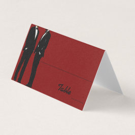 Elegant Modern Gay Men Wedding Rainbow Place Cards Kort