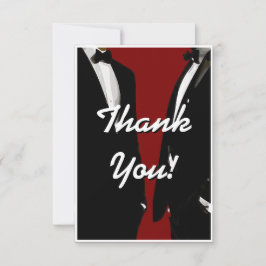 Elegant Modern Gay Men Wedding Rainbow Tack Kort