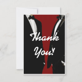 Elegant Modern Gay Men Wedding Rainbow Tack Kort