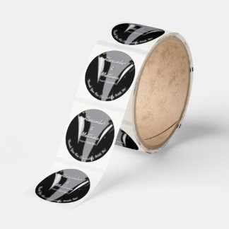 Elegant Modern Gay Men Wedding Rainbow Thank You Runt Klistermärke