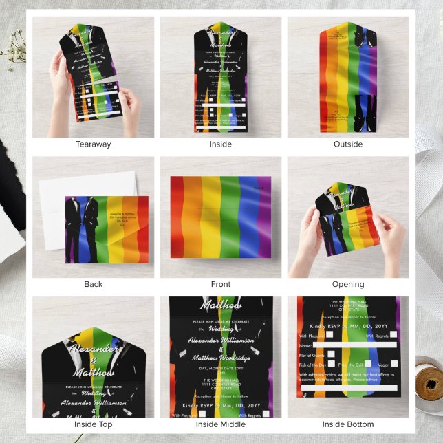 Elegant Modern Gaymans Bröllop Regnbåge (Skapare uppladdad)