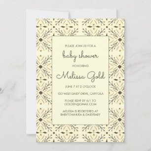 Elegant Modern gender Neutral ANPASSNINGSBAR BABY Inbjudningar