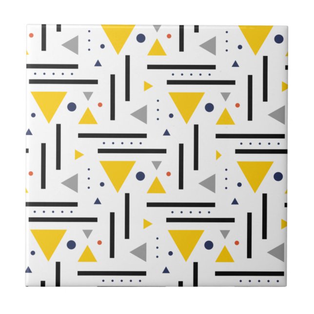 Elegant Modern Geometric Mönster Ceramic Tile Kakelplatta (Framsidan)