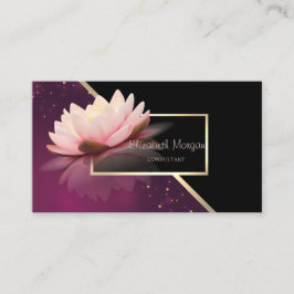 Elegant Modern Geometrisk, Elegant Lotus Visitkort