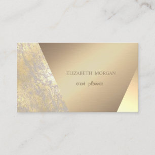 Elegant Modern Geometrisk, Falsk Guld Rand, Visitkort