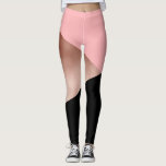 elegant modern geometrisk rosa guld- rosasvart leggings<br><div class="desc">Rosa guld för stilfull för design faux för geometrisk design,  pastellfärgade rosa och svart trianglar.</div>