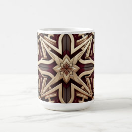 Elegant modern geometrisk stjärnmönstrad kaffemugg