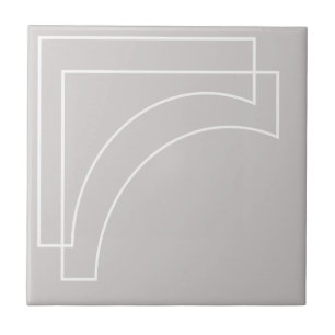 Elegant modern geometrisk vit och grå kakelplatta