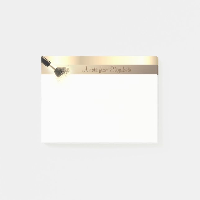 Elegant Modern Girly,Makeup-pensel - Personlig Post-it Block (Framsida)