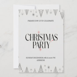 Elegant Modern Glad Jul Fest Invitation Julkort