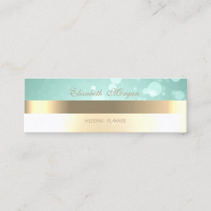Elegant Modern Glamorös, Falskt Guld, Bokeh Mini Visitkort