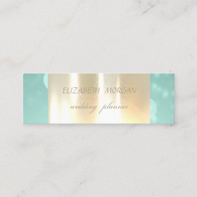 Elegant Modern Glamorös, Falskt Guld, Bokeh Mini Visitkort (Framsida)