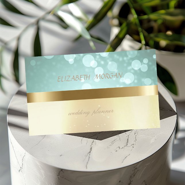 Elegant Modern Glamorös, Falskt Guld, Bokeh Visitkort (Skapare uppladdad)
