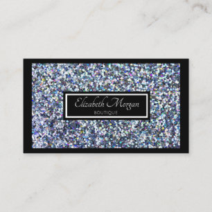 Elegant Modern Glitter, Gnistrande, Ram Visitkort