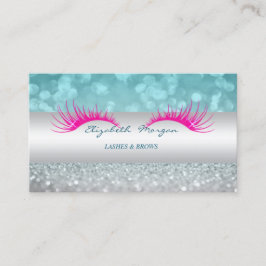 Elegant Modern Glittery Bokeh,Faux Lash Visitkort