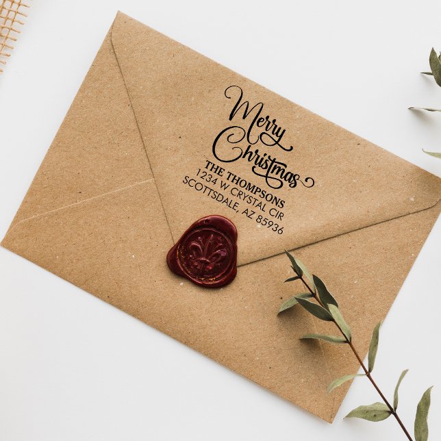 Elegant Modern God jul Anpassningsbar Family Självfärgande Stämpel (Skapare uppladdad)