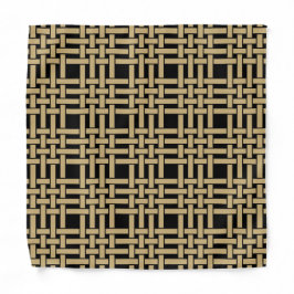 Elegant Modern Golden Brown Basket Weave Mönster Bandana