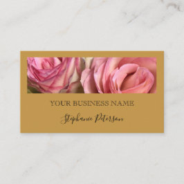 Elegant Modern Golden Custom Photo Professional  Visitkort