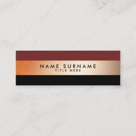 Elegant modern GoldStripe svart mini- visitkort