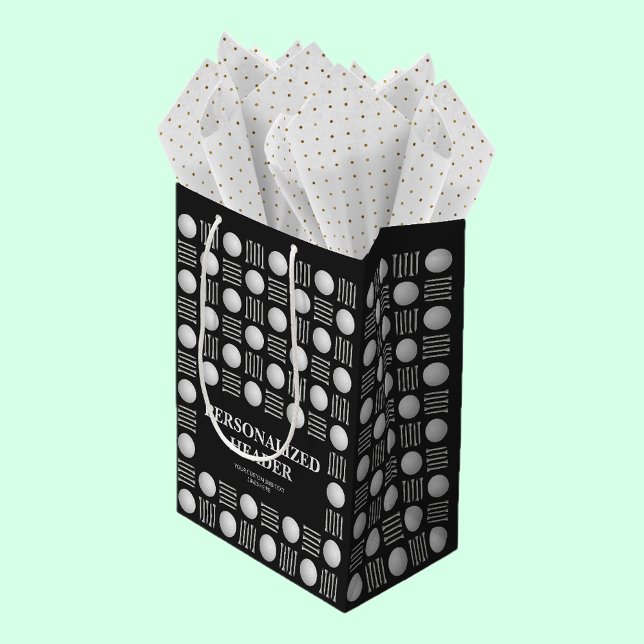 Elegant Modern Golf Boll & Tee Black Noir (Skapare uppladdad)