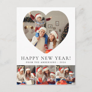 Elegant Modern Gott Nytt År 2026 Familjefoto Helg Vykort
