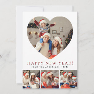Elegant Modern Gott nytt år 2026-familjfoto Julkort