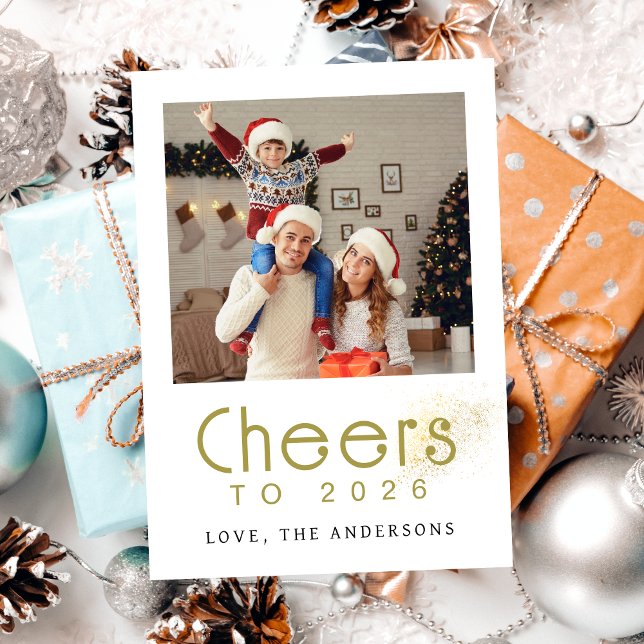 Elegant Modern Gott nytt år 2026-familjfoto Julkort (Skapare uppladdad)