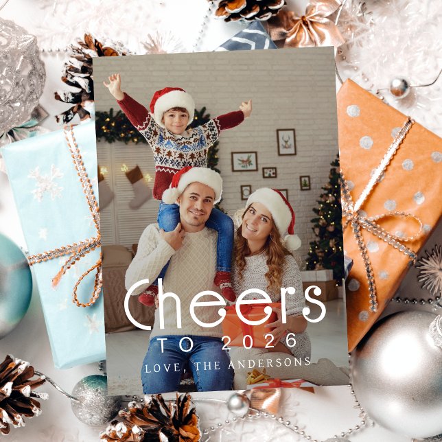 Elegant Modern Gott nytt år 2026-familjfoto Julkort (Skapare uppladdad)