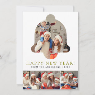 Elegant Modern Gott nytt år 2026-familjfoto Julkort