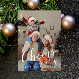 Elegant Modern Gott nytt år Family Photo Julkort