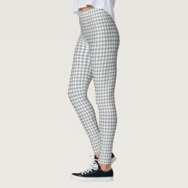 Elegant modern grå Buffel-rutig Leggings