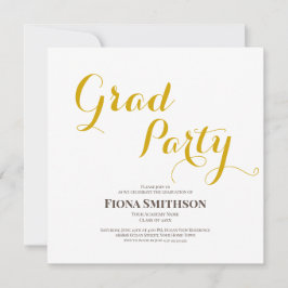 Elegant Modern Grad Party Square Inbjudningar