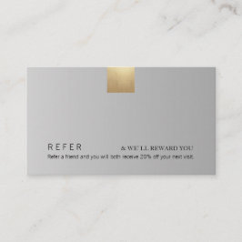 Elegant Modern Grått Gradient Guld accentreferens Visitkort