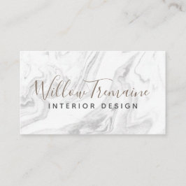 Elegant Modern Grått Marble Professionell Visitkort