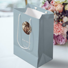 Elegant Modern Grått Personlig Photo Bröllop