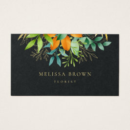 Elegant Modern Grey Botanical QR-kod Visitkort