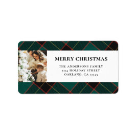 Elegant Modern Grönt Buffalo Play-jul Adressetikett