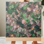 Elegant Modern Grönt och Guld Pebble Kakelplatta<br><div class="desc">Höjd din hemdekoration med den här fantastiska dekorativa keramiska plattan, perfekt för att tillföra ett elegans till ditt ryggsplash i köket, badrumsdekoration eller kameraomgivning. Den invecklade designen har en mängd överlappande och angränsande former som påminner om småstarna eller organiska celler, främst i skuggor av grönt med färgtoner av lila och...</div>
