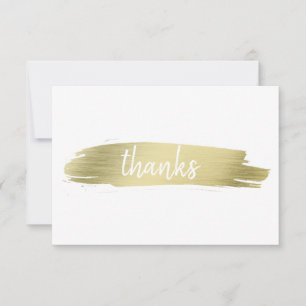 Elegant Modern Guld Abstrakt Brushstroke Business Tack Kort