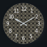 Elegant Modern Guld Art Deco-fyrkanter Mönster Stor Klocka<br><div class="desc">Om du vill göra ytterligare anpassningar klickar du på knappen "Anpassa" och användor verktyg som är utformat för att ändra mallen. Om alternativen är tillgängliga kan du ändra text och bild genom att helt enkelt klicka på "Redigera/ta bort text eller bild här" och lägga till en egen. Om du vill...</div>