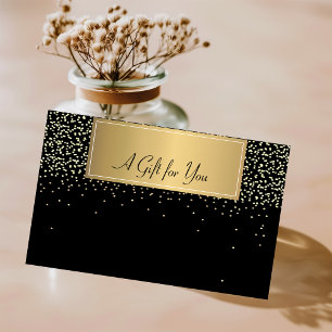 Elegant Modern, Guld Confetti Black Rabattkort