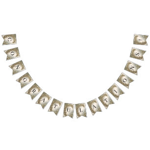 Elegant Modern Guld Decorative Bunting Flagga