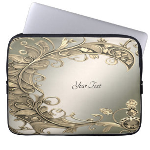 Elegant Modern Guld Decorative Laptop sleeve